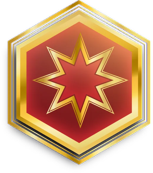 La médaille hexagonale or et rouge de l’insigne Klaps Pro.