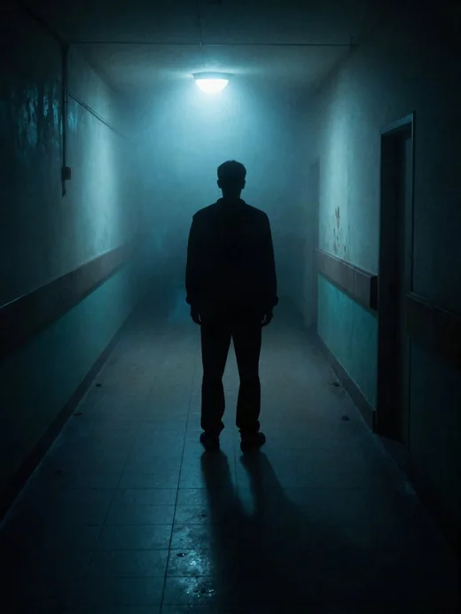 « J’adore quand un film me fait vraiment peur »&nbsp;: une silhouette au bout d’un couloir.